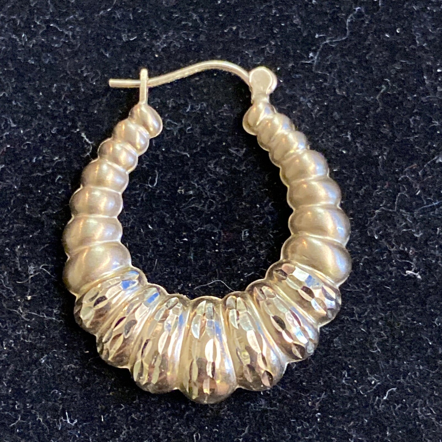 14K Yellow Gold Hoop Earrings 2.4g