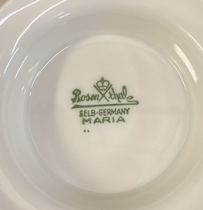 Rosenthal Classic Rose Maria White 6 1/4" Sugar Bowl & Creamer