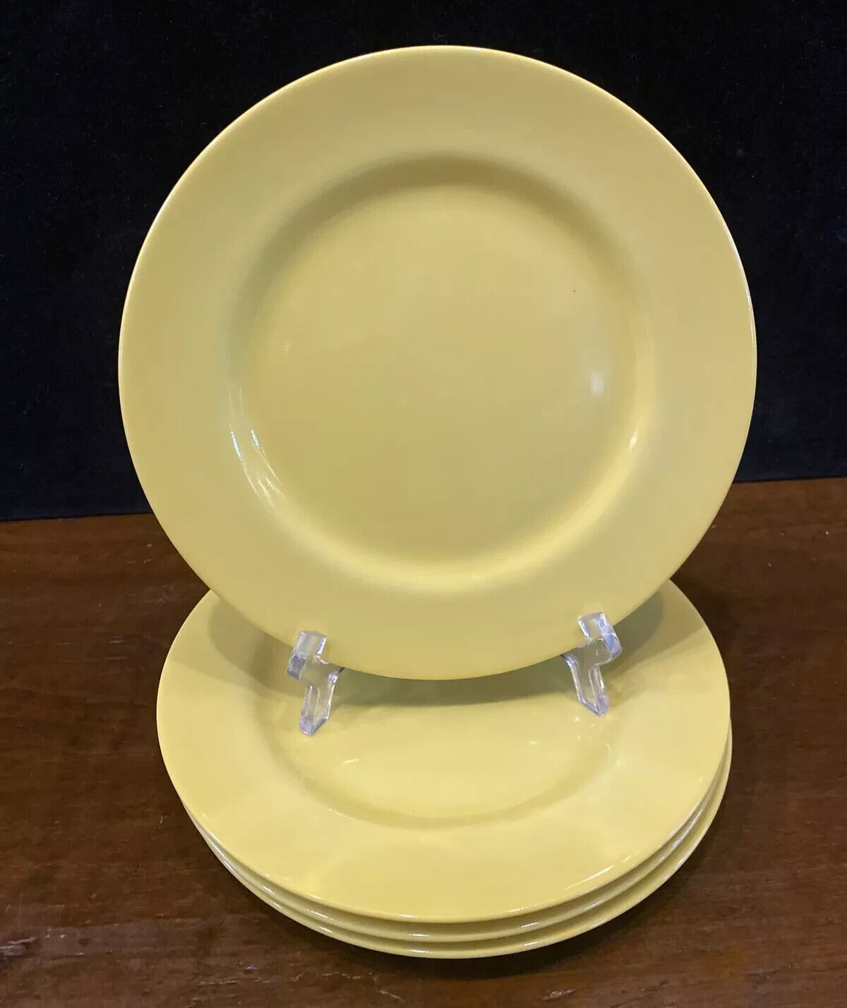 Set of 4 Taitu Uno Yellow 7 5/8" Salad Plates by Emilio Bergamin Italy