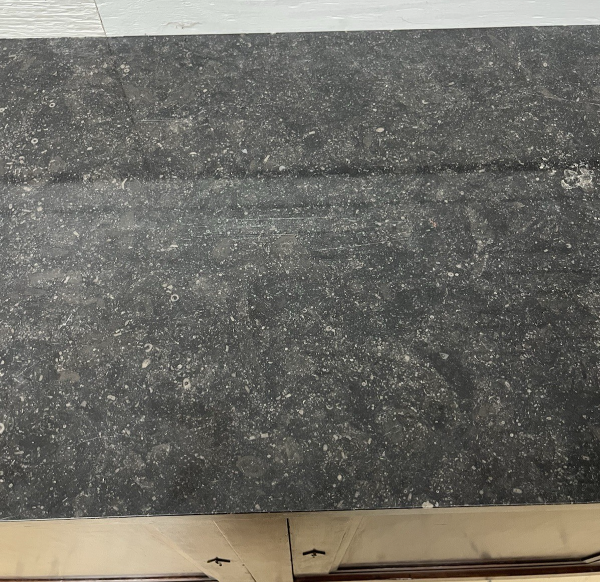 ANTIQUE FRENCH LOUIS XVI MARBLE TOP MAHOGANY SIDEBOARD ENFILADE CHEST 79" WIDE