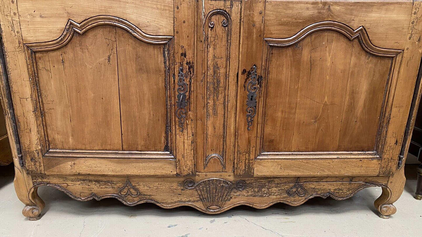 Antique French Louis XV Cherrywood Commode Chest Sideboard Cabinet 19th c. A7