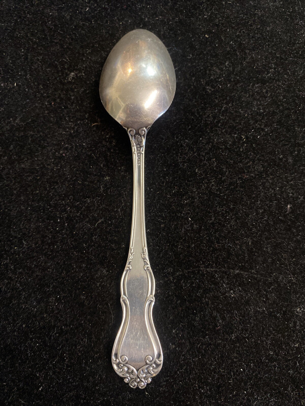 FRANK SMITH COLBERT STERLING SILVER 5.5" COFFEE SPOON -engraved Julia 1921 15.8g