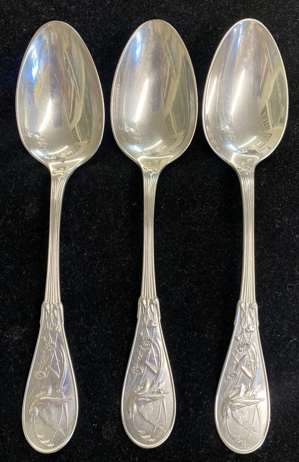 Japanese by Tiffany and Co Sterling Silver Soup Place Spoon 7 1/4" mono  3 avail