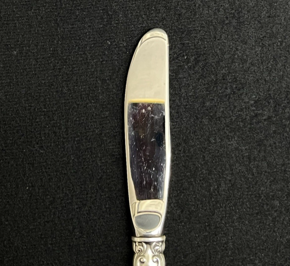 Melrose by Gorham 42.7g Sterling Modern Hollow Butter Spreader 6 1/4 in