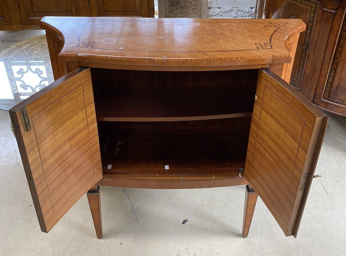 ITALIAN NEOCLASSICAL MATCHED VENEER PARQUETRY ENTRYWAY CABINET CHEST