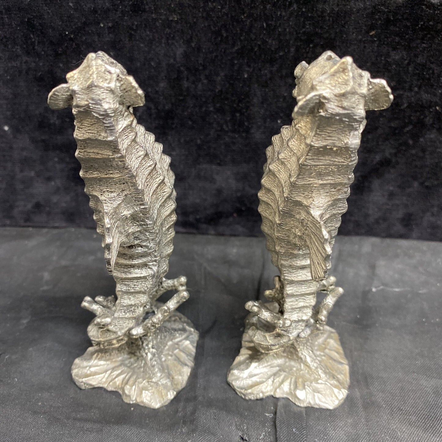 Pair of Pewter Seahorse Salt & Pepper Shakers by Vagabond House MSRP $75