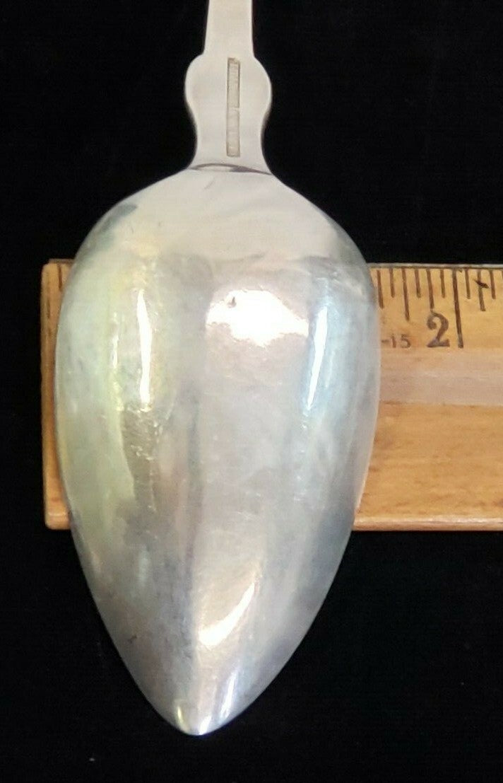 Coin Silver Pear & Bacall of Boston, MA 1850 PR TABLESPOONS "Cutler" Mono 7 5/8"