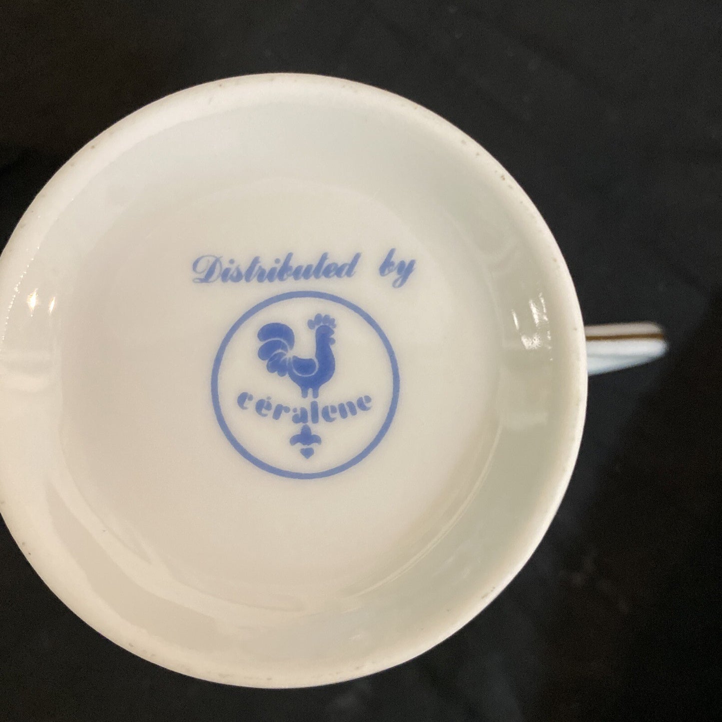 Diplomat Black Ceralene Raynaud Limoges Demitasse Cup & Saucer Set BH166A