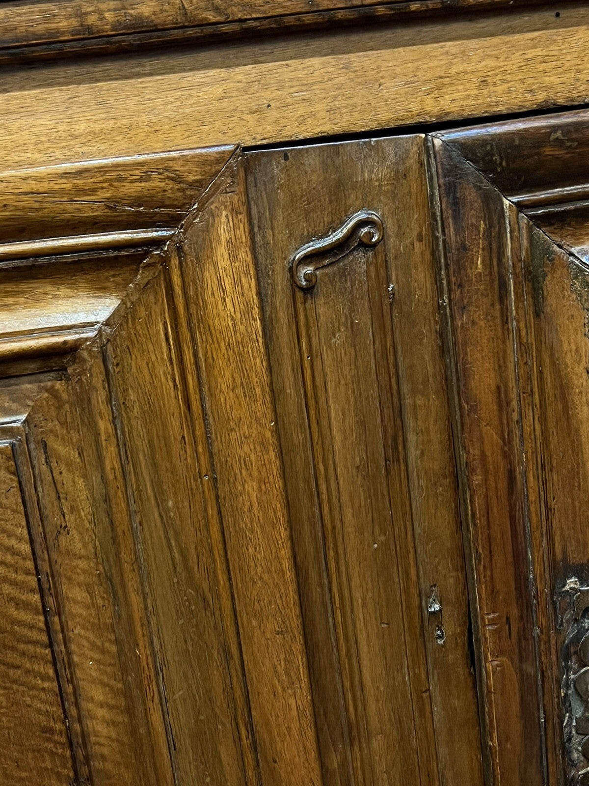 Antique French Oak Provincial Louis XV Chest Buffet Server Commode Sideboard