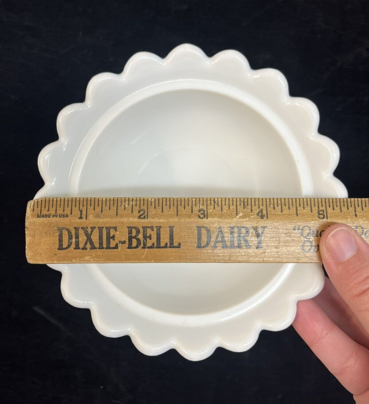 1978 Milk Glass Pedestal Candy Dish  Westmoreland artist signed 7 3/4" M A Lash