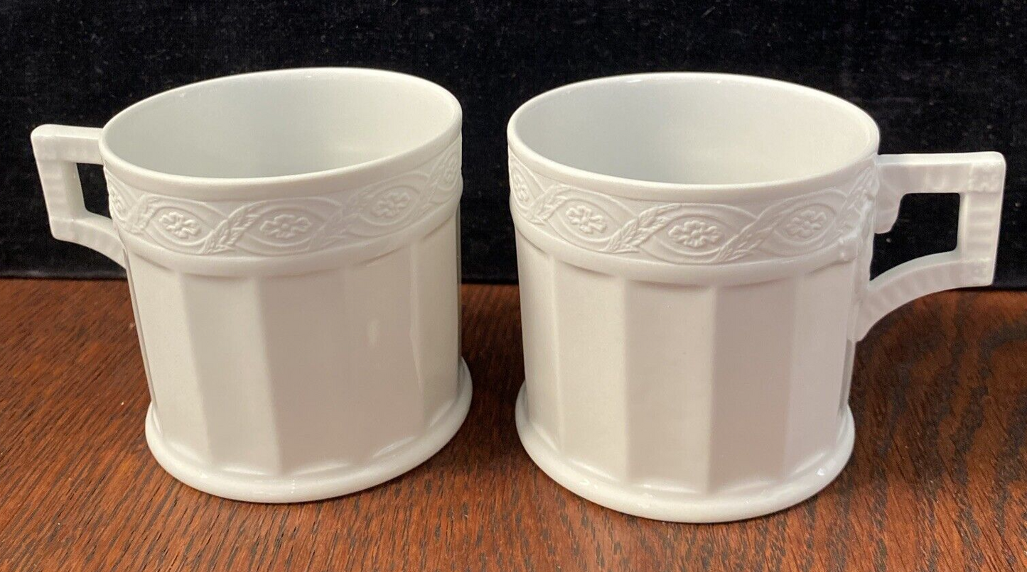 Royal Copenhagen “White Fan” Tea coffee Cup and saucers