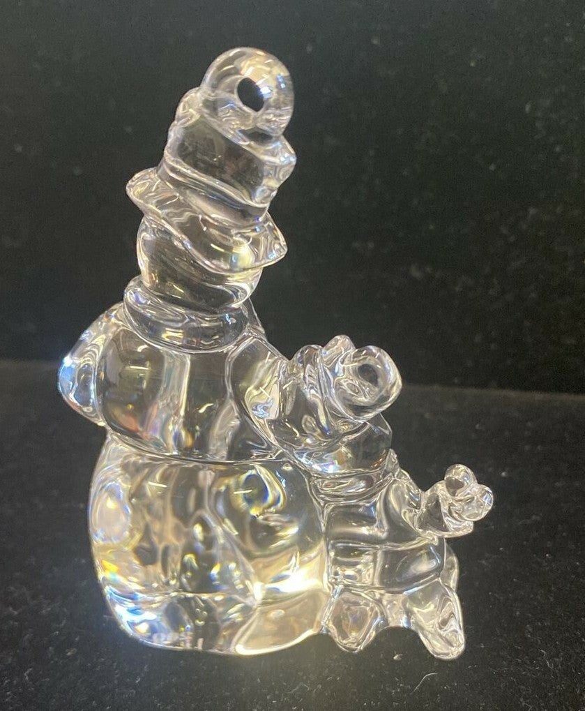 Waterford Crystal 2007 Christmas Wonders  JOLLY SNOWMAN ~ Ornament 142739