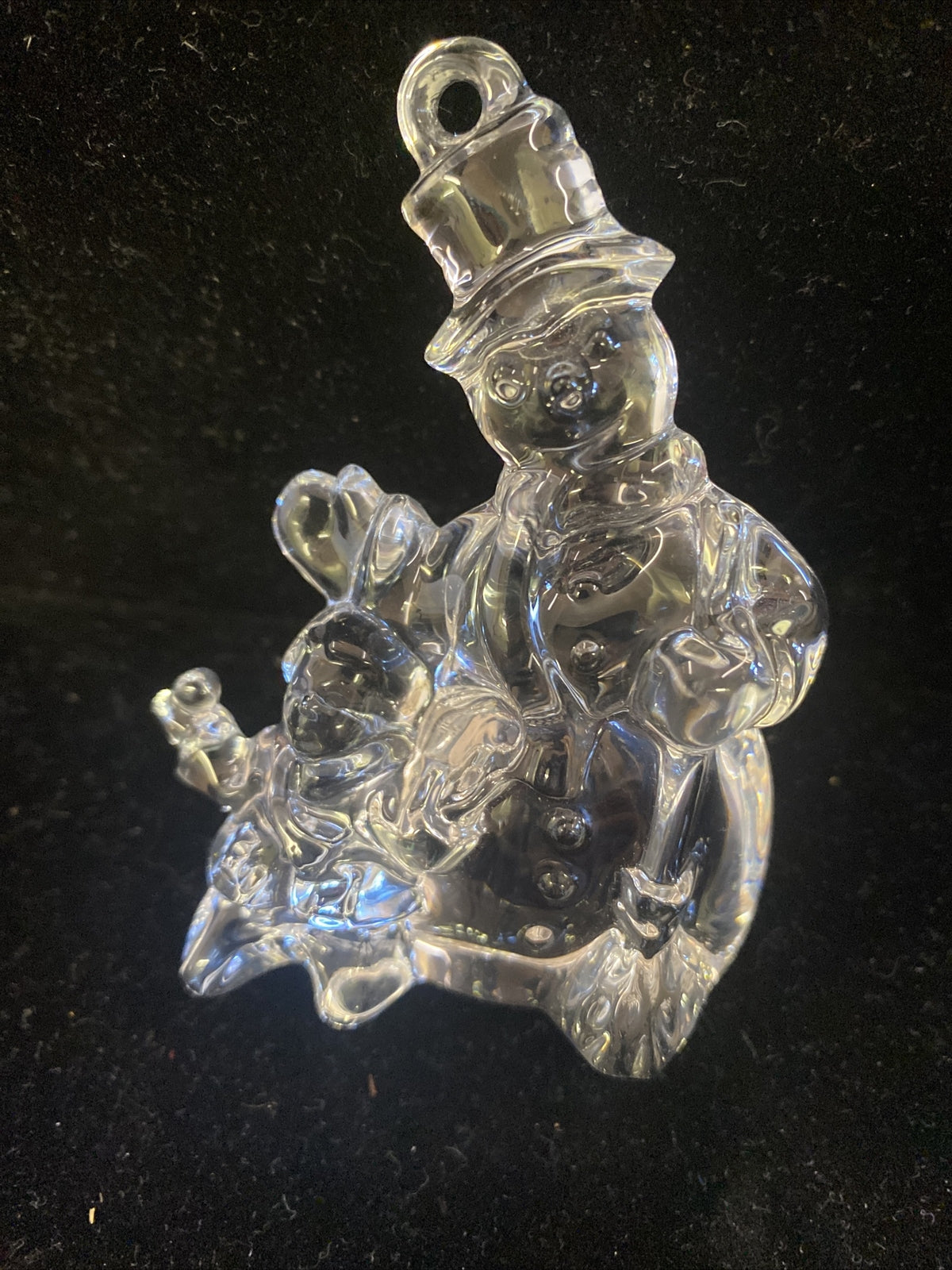 Waterford Crystal 2007 Christmas Wonders  JOLLY SNOWMAN ~ Ornament 142739