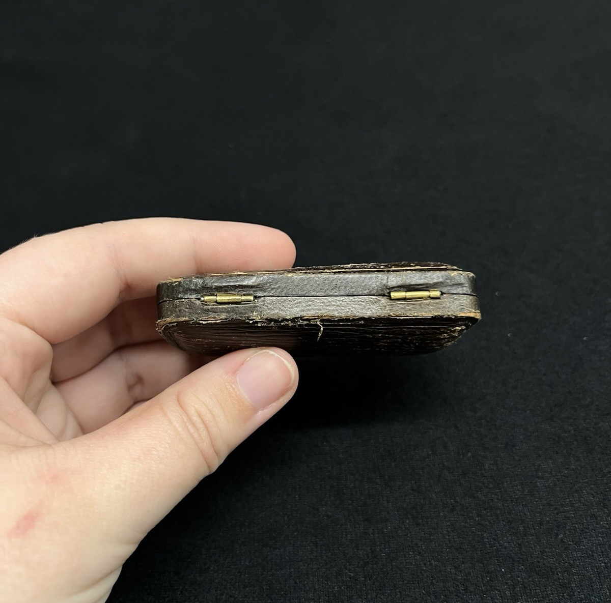 English Birmingham 1827 Briar Wood & 9k Gold Banded Cigarette Holder w/ Case