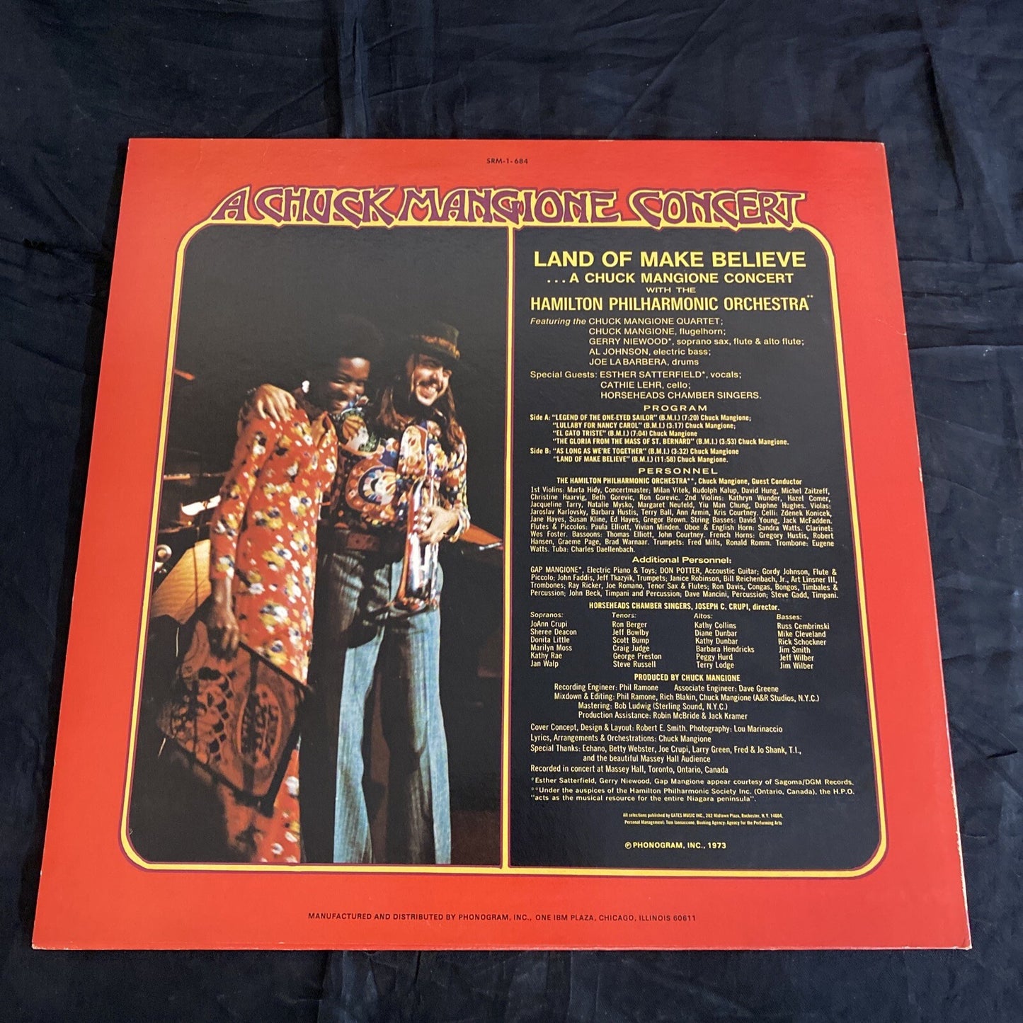 Chuck Mangione Live Concert Land of Make Believe Concert Jazz Vinyl LP NM 1973