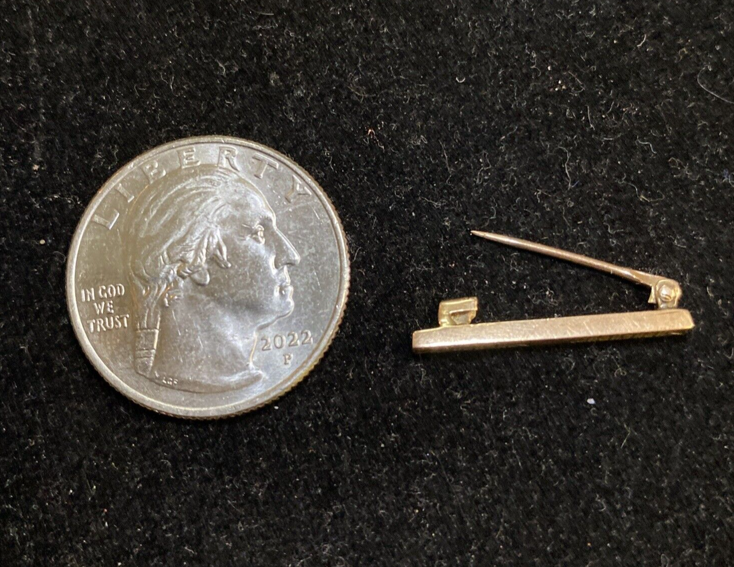 Antique 10k Yellow Gold Baby Beauty Pin 0.7g