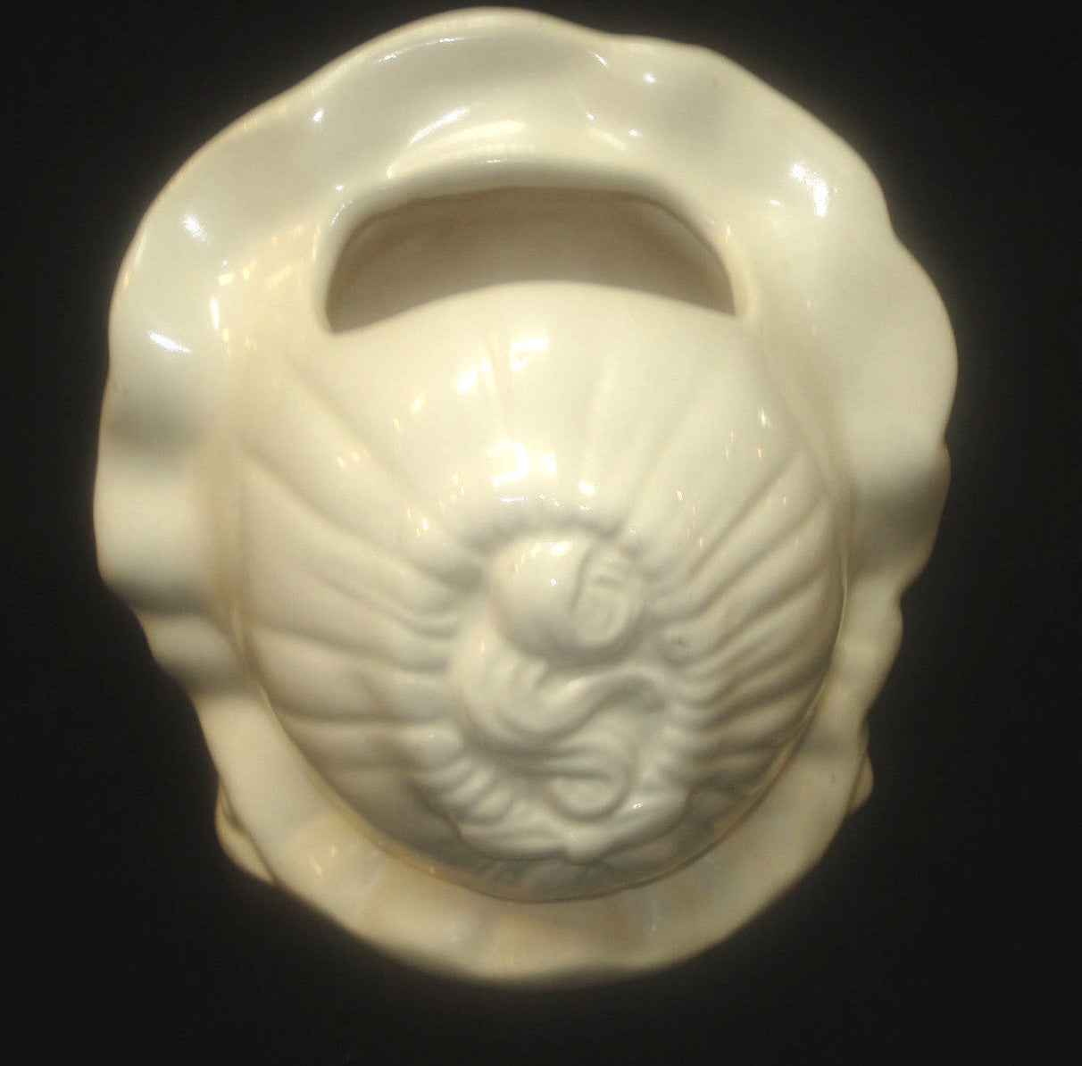 Infant Baby in Bonnet Headvase  Pottery Head Vase Planter USA Hull ? 1940's