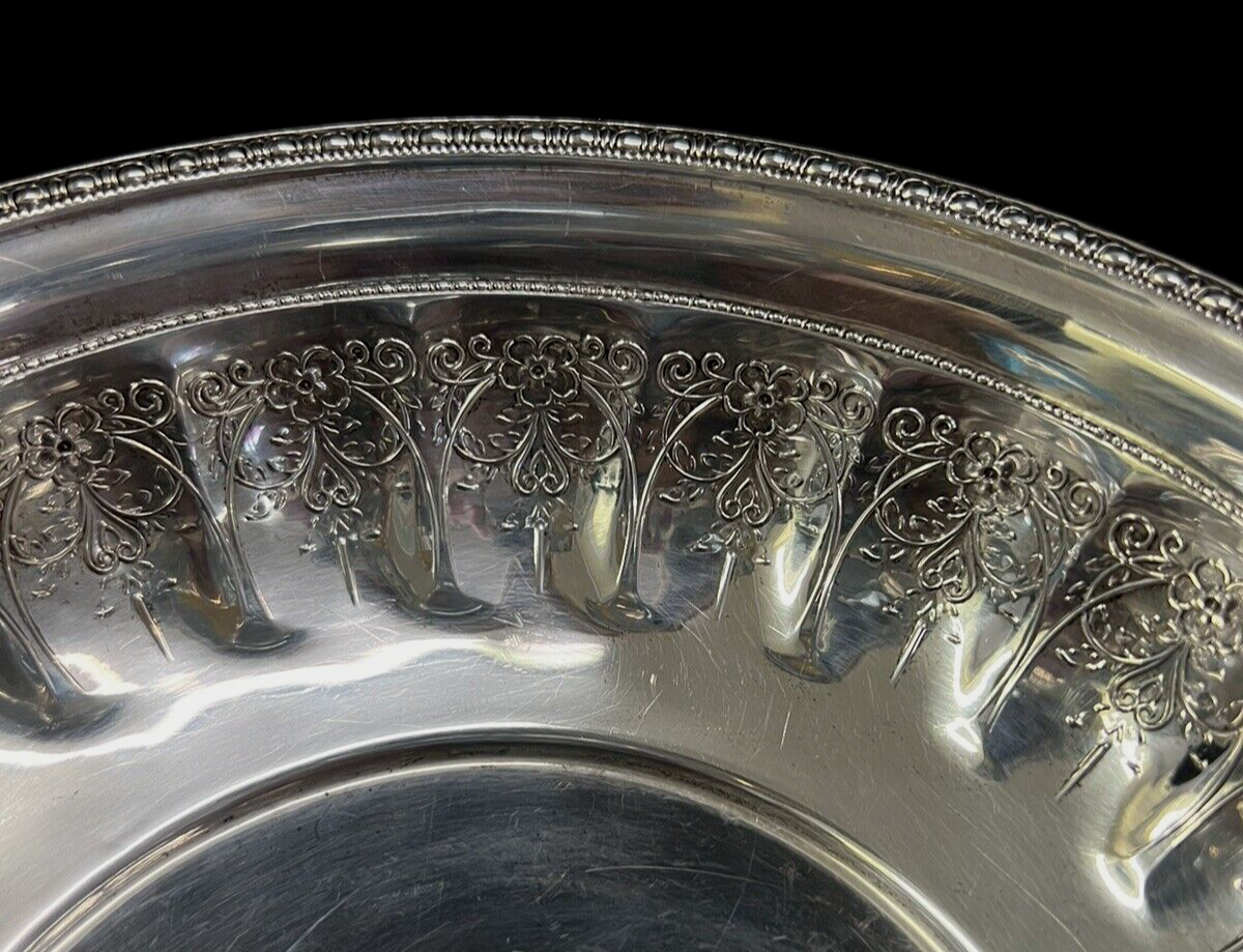 Antique  9" Sterling Bowl 307 Hallmark H Hasselbring Repousse Mono T 190g