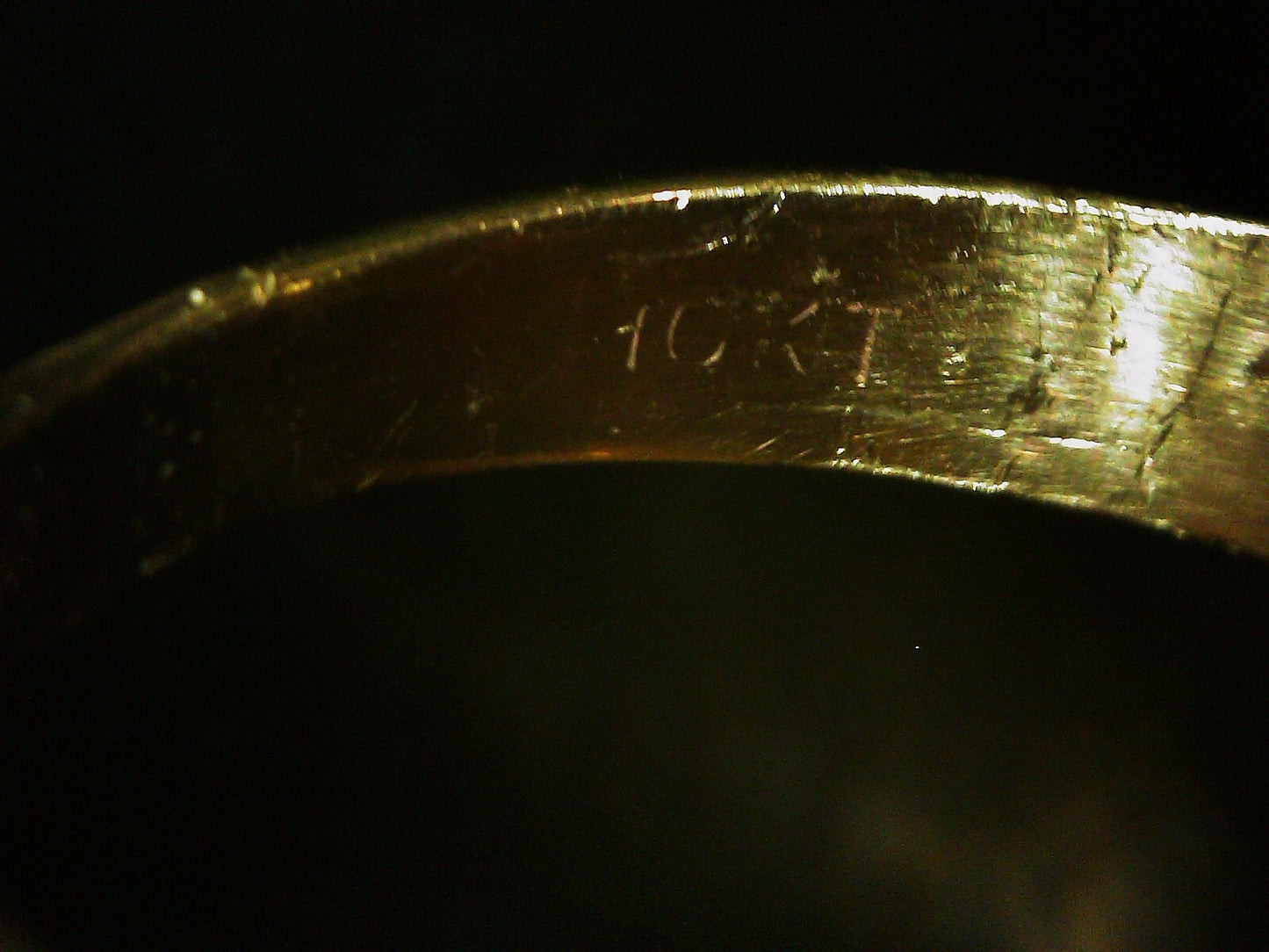 8G Men's 10k Yellow & White Gold .16cts Diamond TW Ring Size 12.25