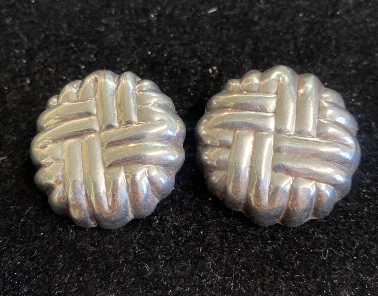 Pair of Sterling Silver 925 Clip On Earrings 16.4g