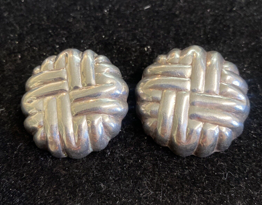 Pair of Sterling Silver 925 Clip On Earrings 16.4g
