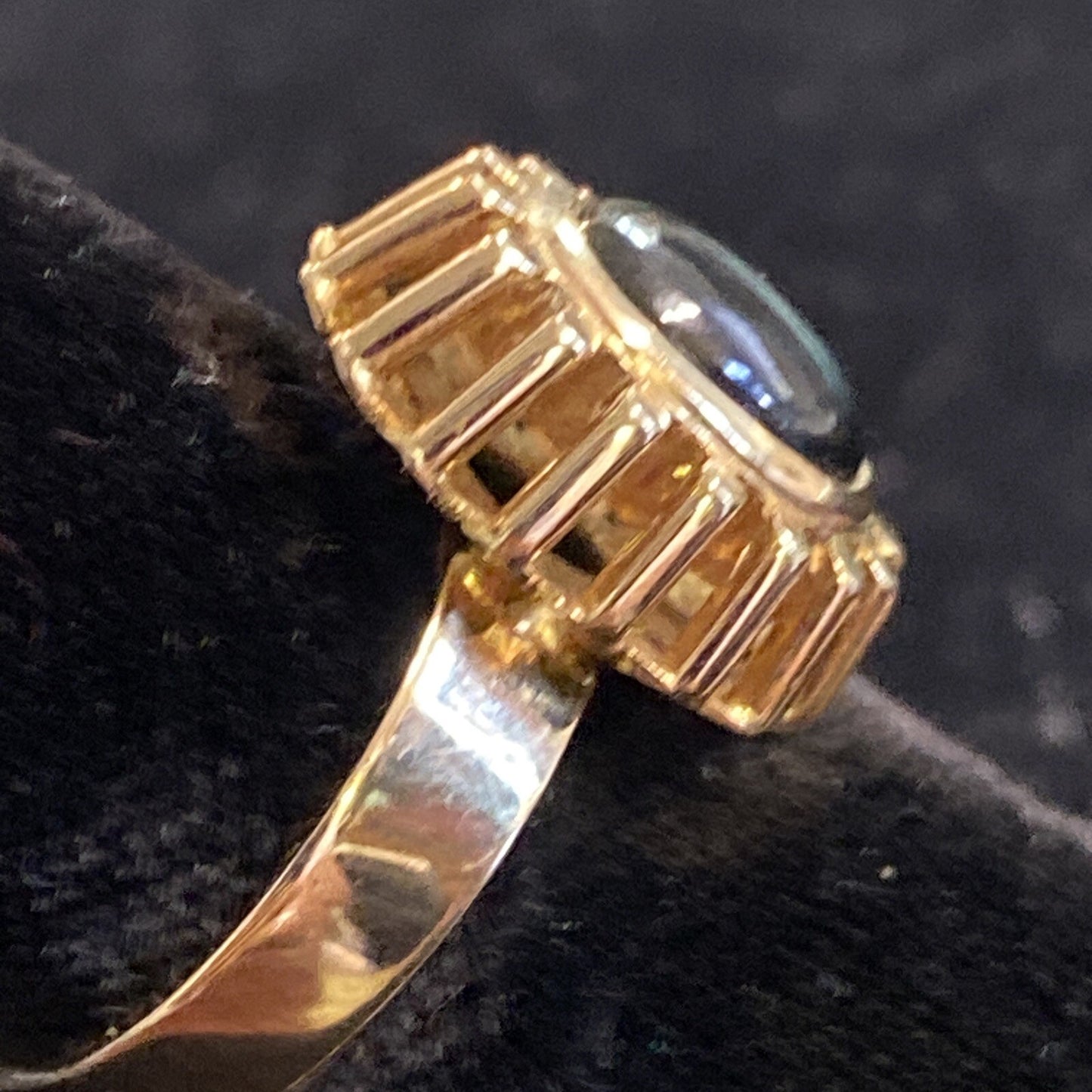 14K Yellow Gold Star Sapphire Ring Size 7.75 6.4g