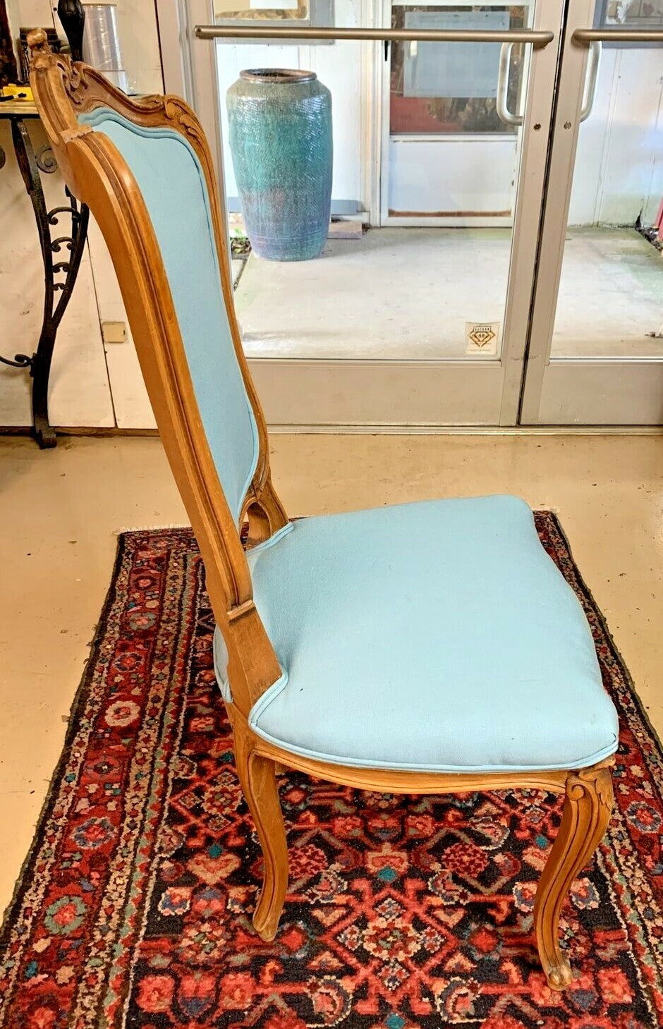 Set of 6 Louis XV style French Walnut Carved Side Chairs