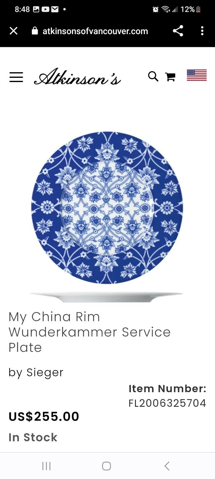 Sieger Furstenberg Wunderkammer Blue White 6 pc Retail $840 Rare Germany