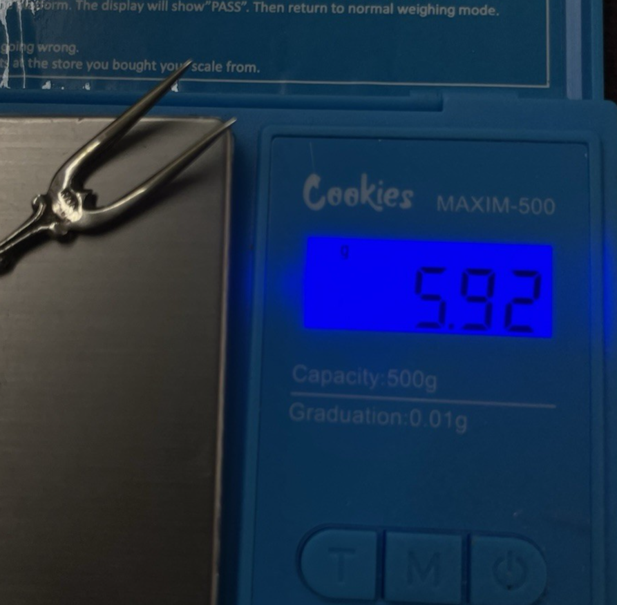 Antique Italian 5g Firenze .800 Silver Heraldic Lion Figural Olive Fork 4"