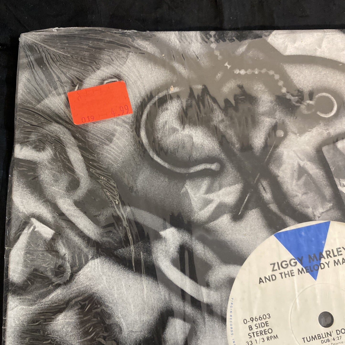 ZIGGY MARLEY 12" Tumblin' Down Virgin 0-96603 Shrink Hype Sticker - EX/VG+