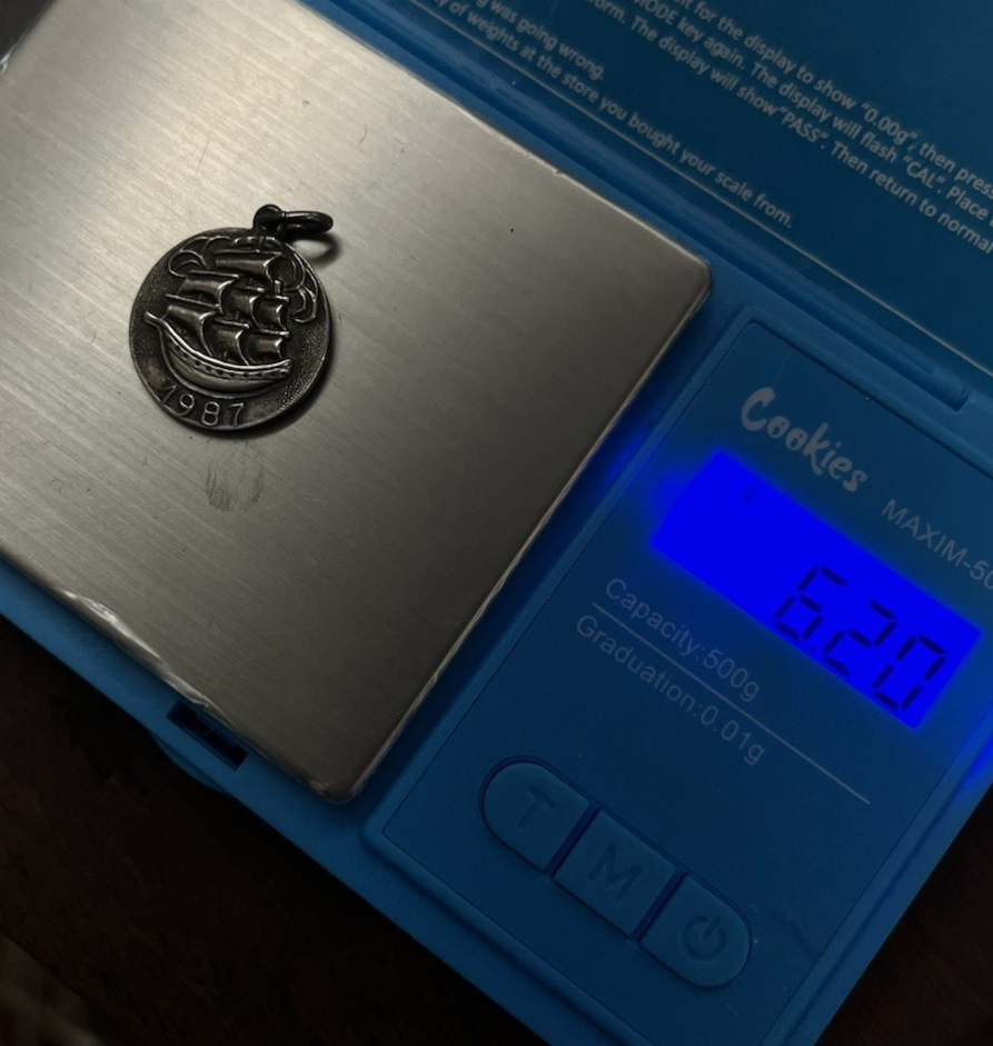 1987 Ilias Lalaounis Sterling Silver Sailing Ship Pendant w/ Original Box  6.2g