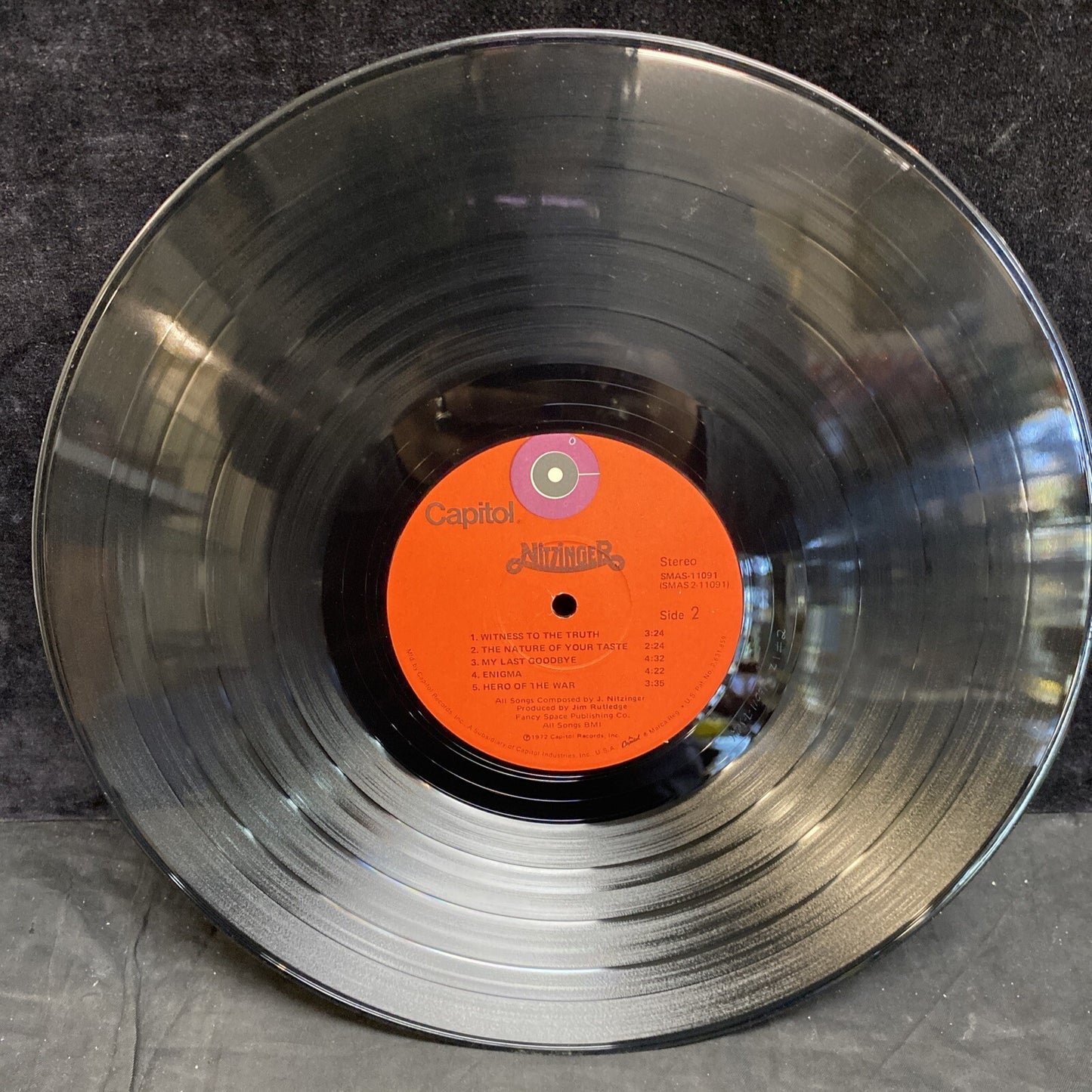 NITZINGER Self Titled CAPITOL SMAS-11091 LP Textured Gatefold