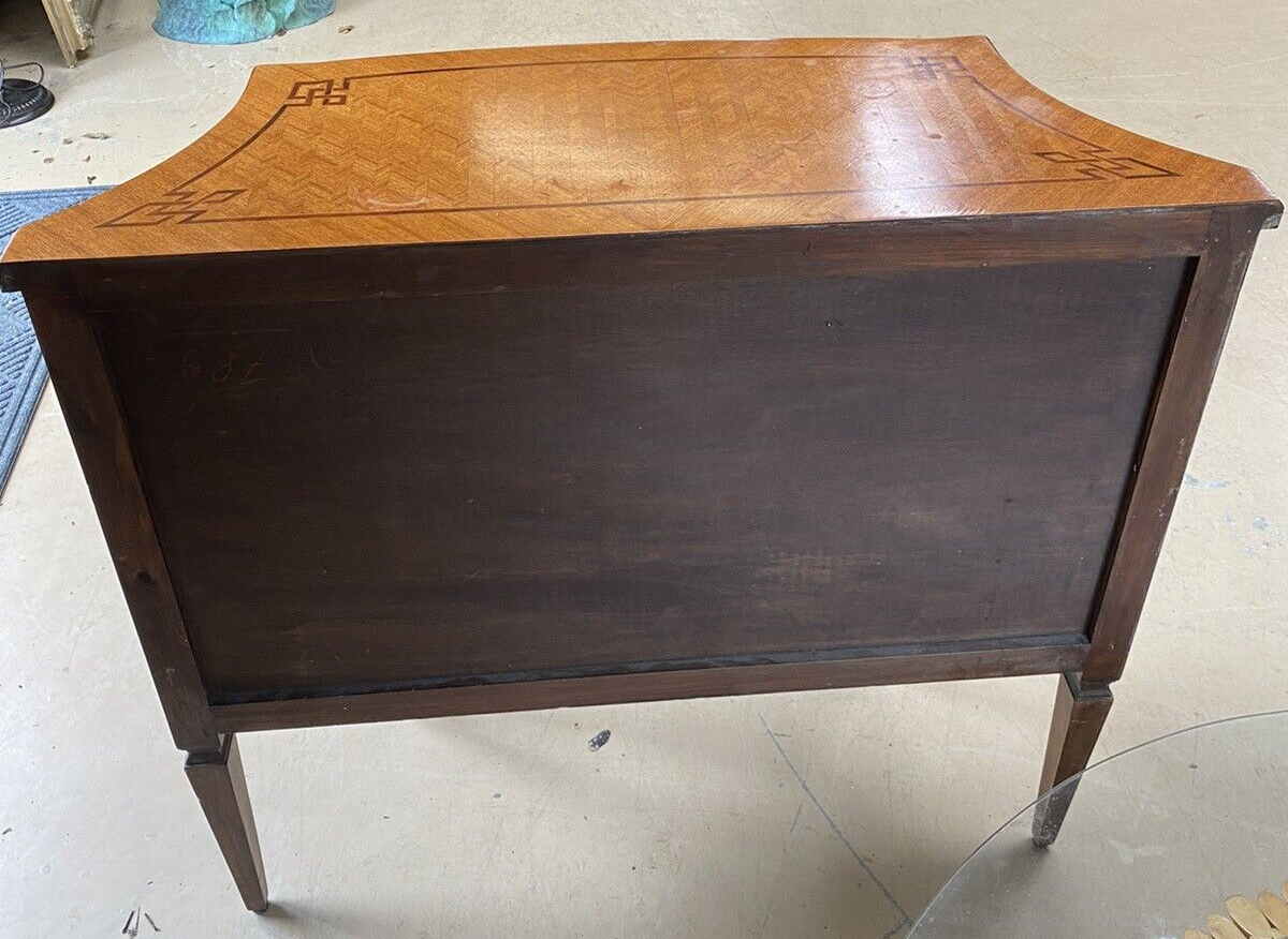 ITALIAN NEOCLASSICAL MATCHED VENEER PARQUETRY ENTRYWAY CABINET CHEST