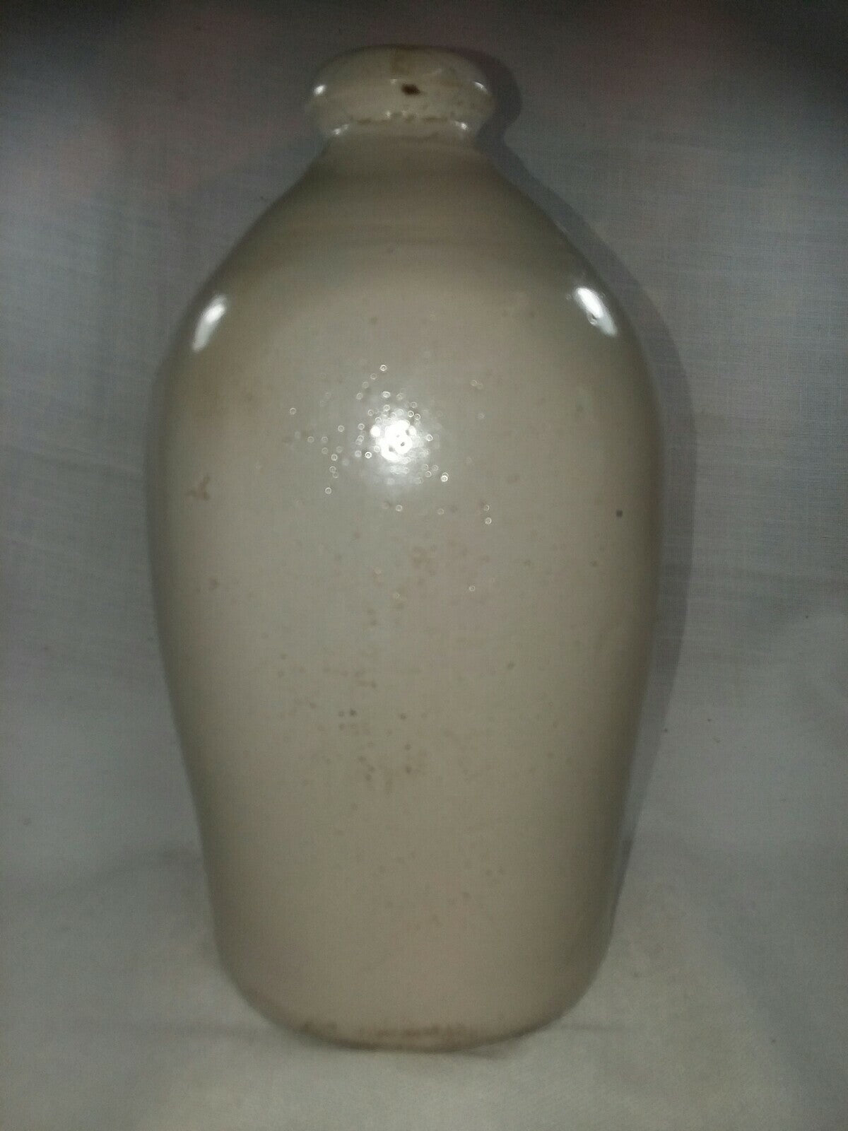 Antique Stoneware Foot Warmer Pottery WKS Boston, Mass. 10.5"