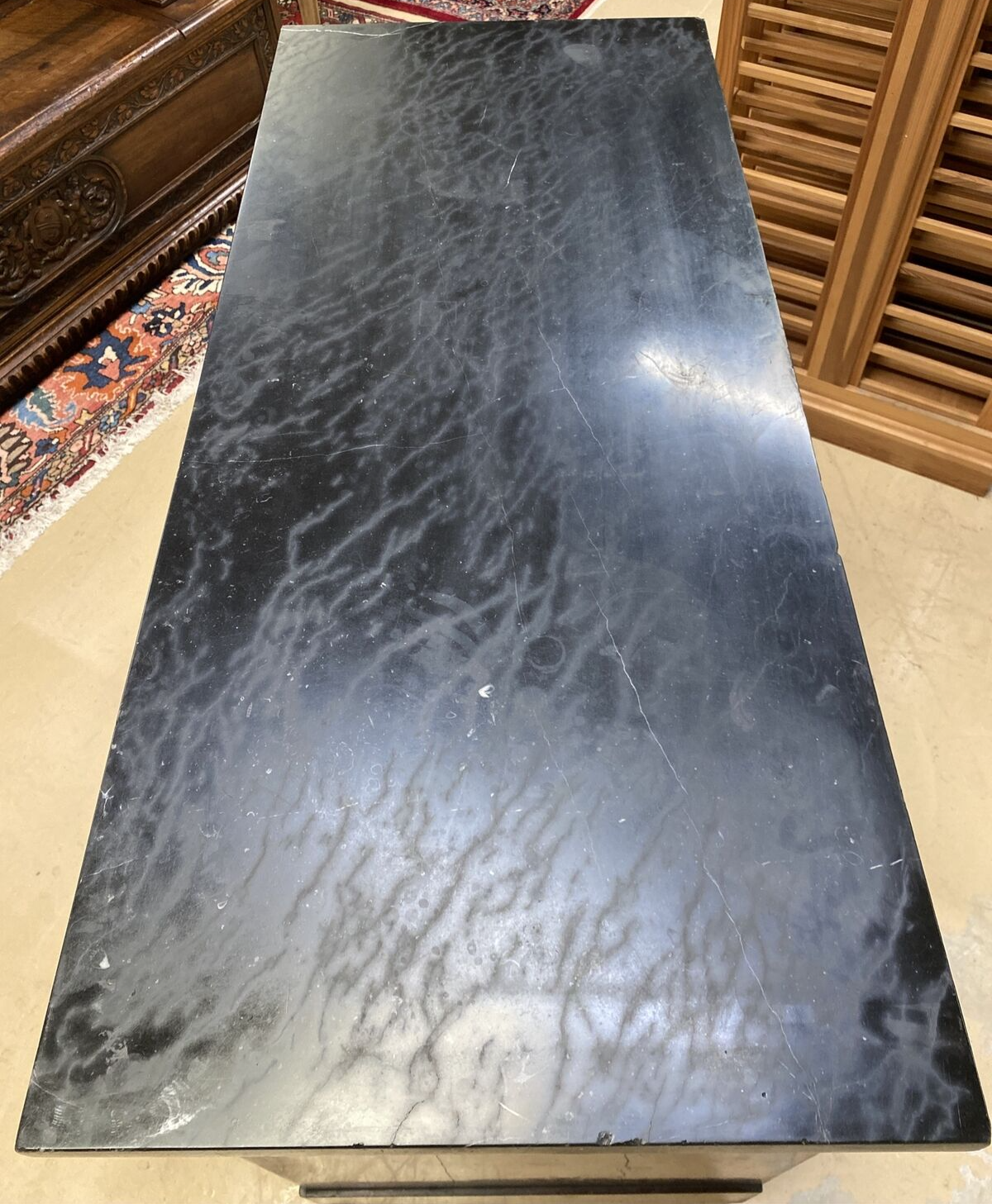 French Empire Ormolu Mounted Marble Top Commode Chest of Drawers Dresser 19th