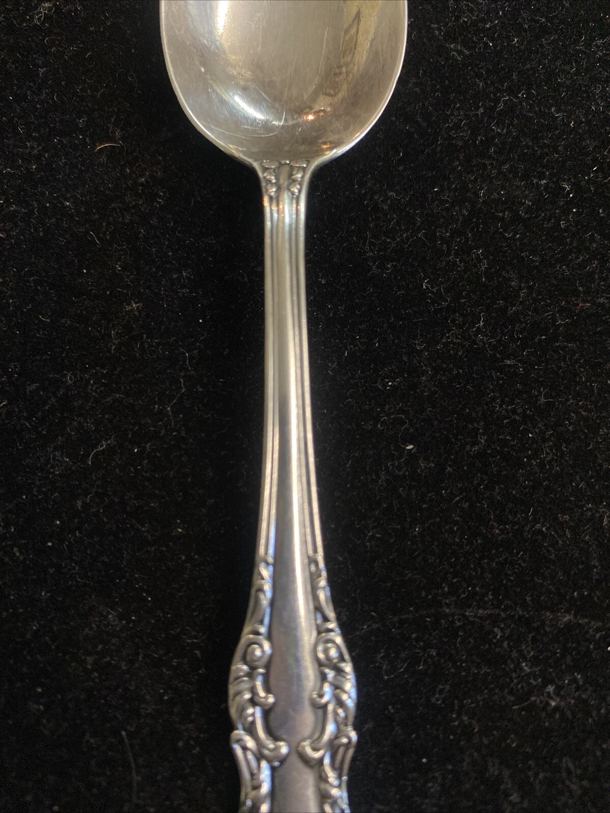 FRANK SMITH COLBERT STERLING SILVER 5.5" COFFEE SPOON -engraved Julia 1921 15.8g
