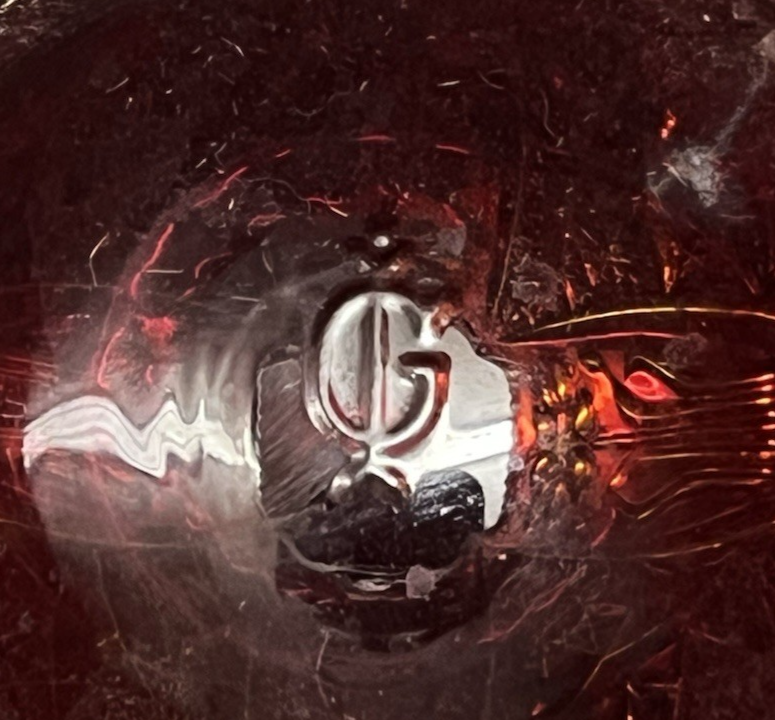 Imperial Glass OH Cosmos Ruby Carnival Cupped Flower Vase 6 3/4"