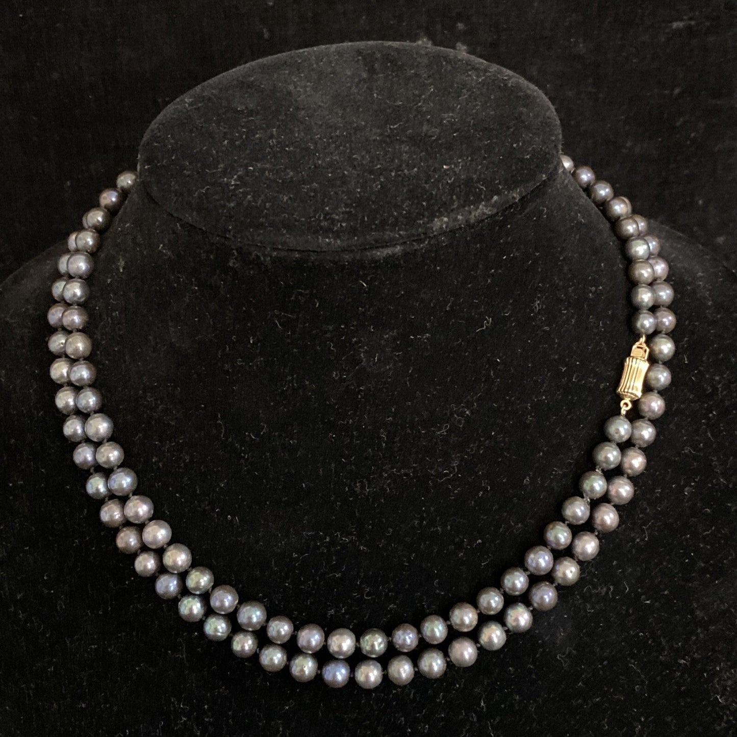 Cultured Tahitian Black South Sea Pearl Necklace, 36in, 14k gold clasp, 6.5mm