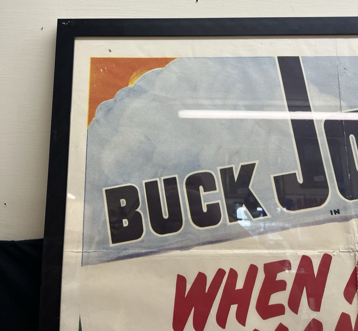 "When a Man Sees Red," w/ Buck Jones Framed Print, Realart Picture, Made in USA