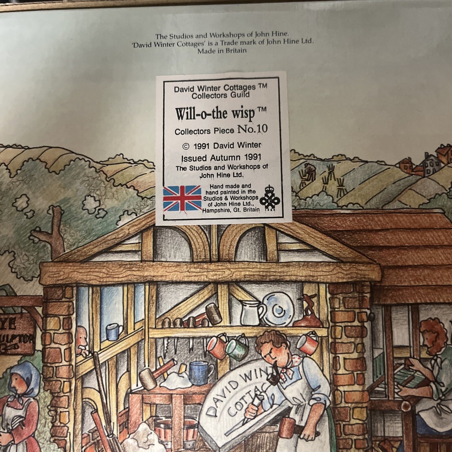David Winter Cottages Will-o’-the-Wisp 1991 w/ COA And Original Box