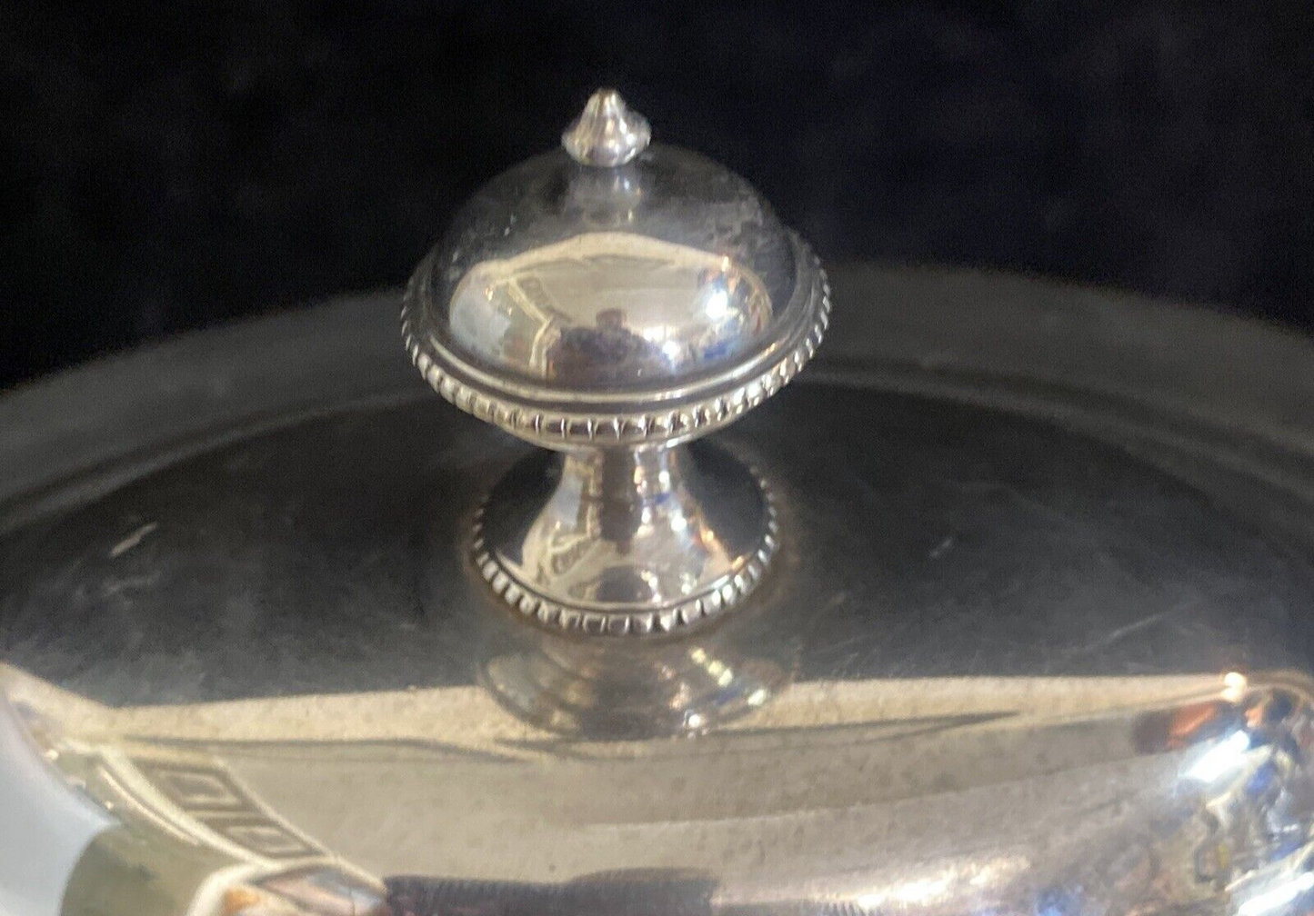 Antique Victorian Footed Silverplate Tea Caddy Biscuit Box