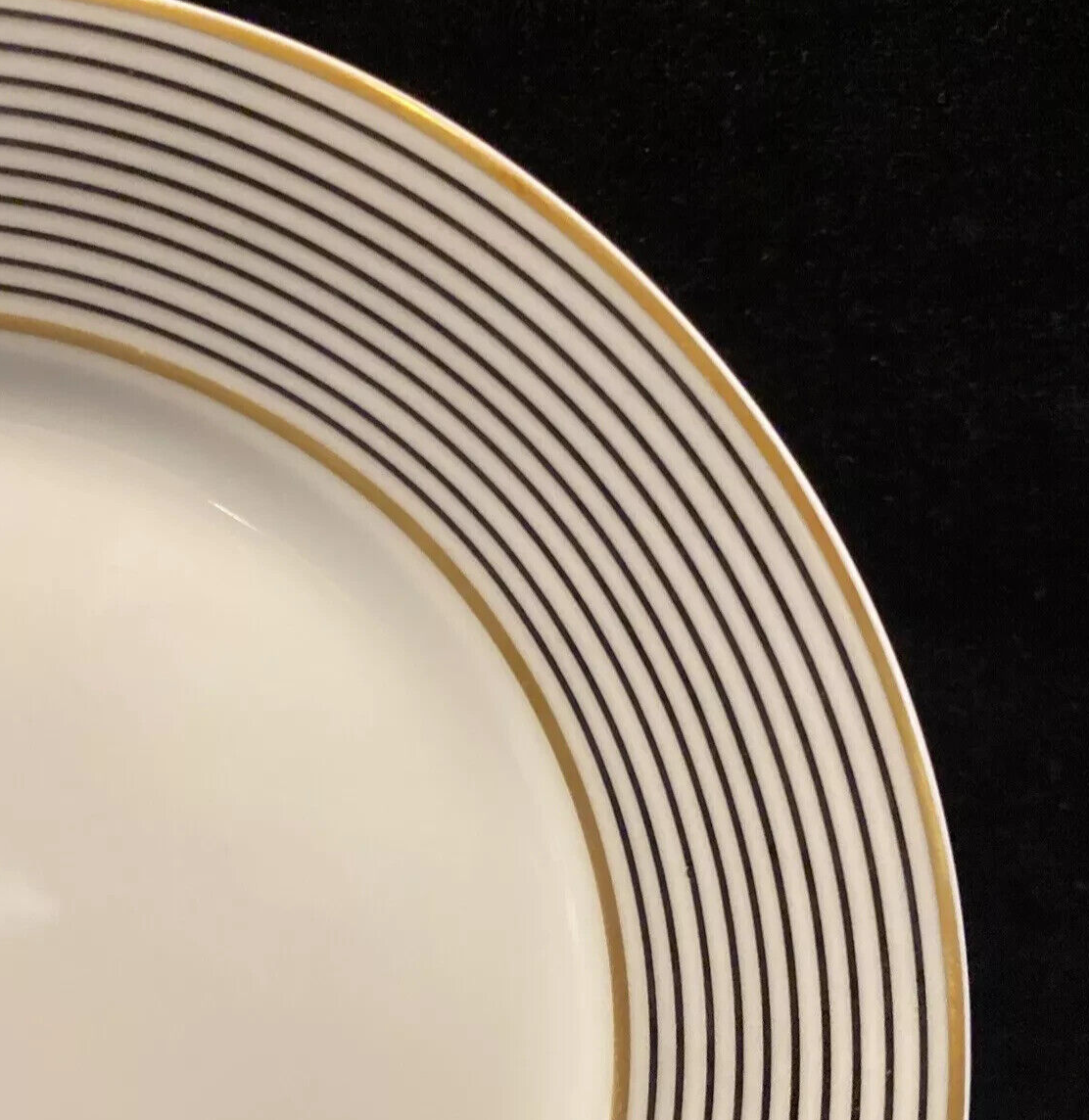 Raynaud Ceralene Crinoline Black Cup & Saucer Set Limoges France 1990 BH235F