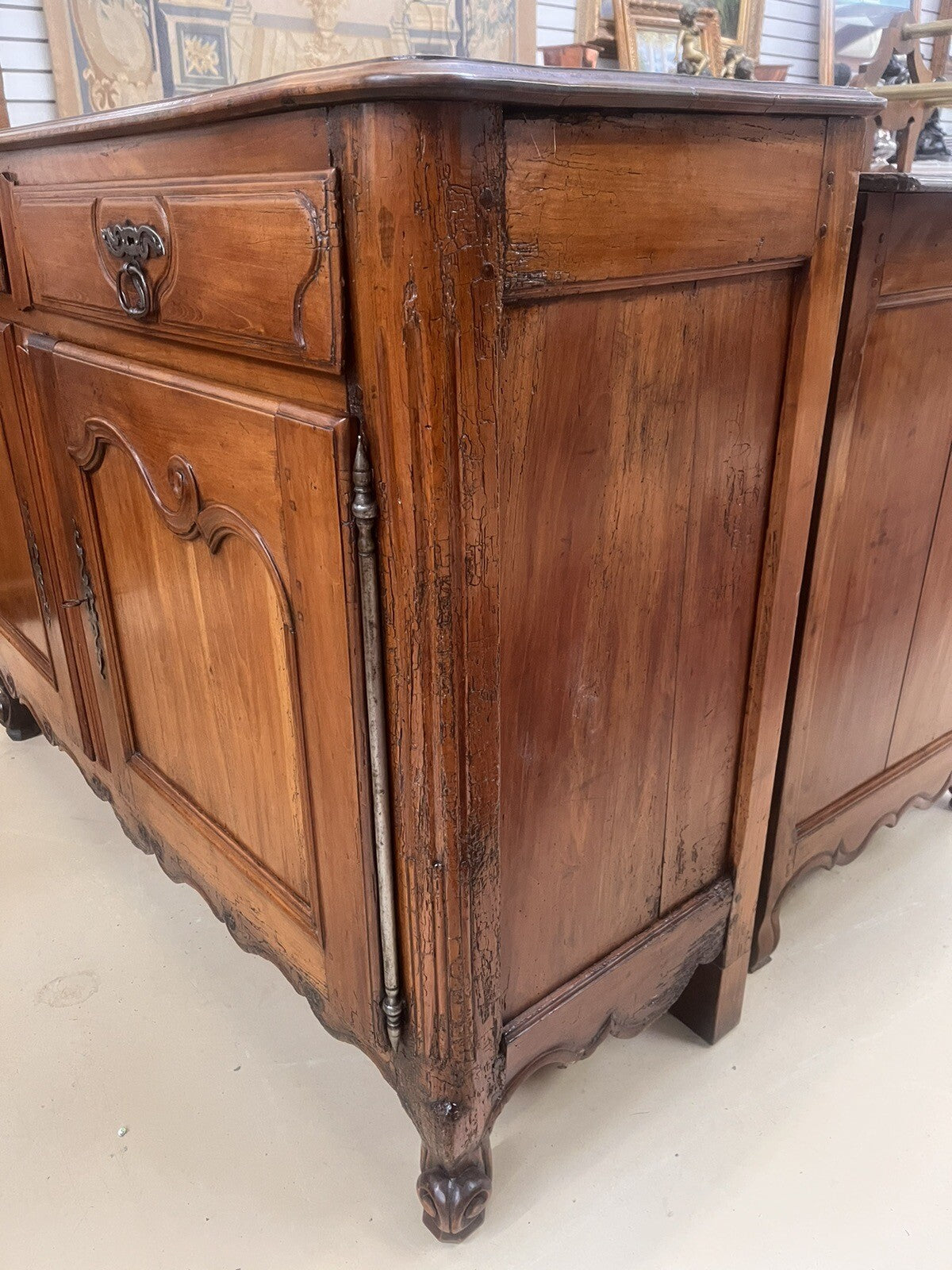 ANTIQUE FRENCH PROVINCIAL FARMHOUSE FRUITWOOD CHEST COMMODE DRESSER