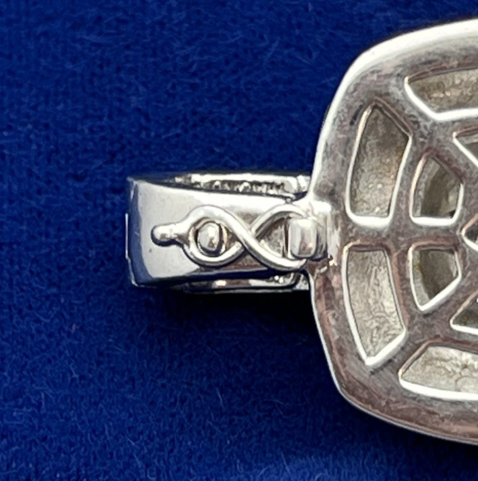 Judith Ripka Sterling Silver CZ Stone Enhancer Pendant 12.49g