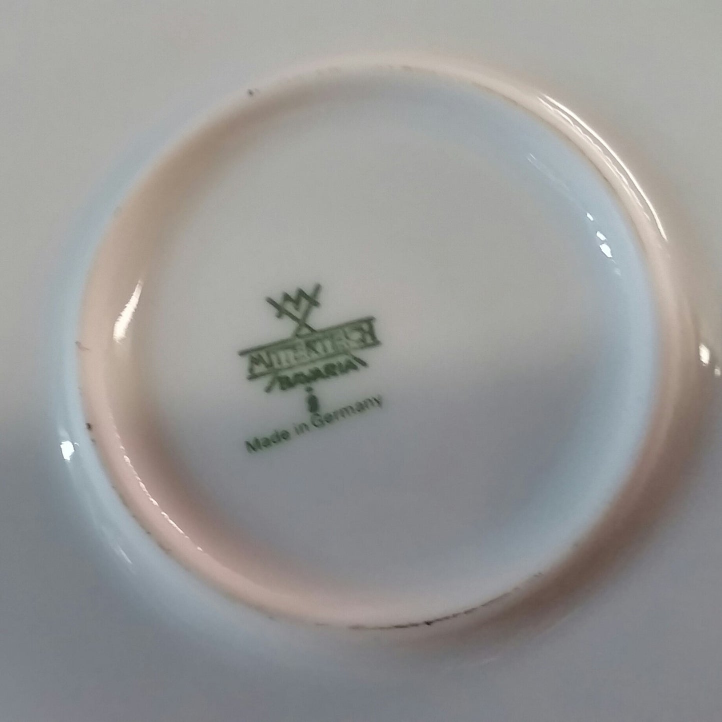 Vintage Mitterteich 12 1/4"  Round Serving Platter Plate  White w Gold Germany