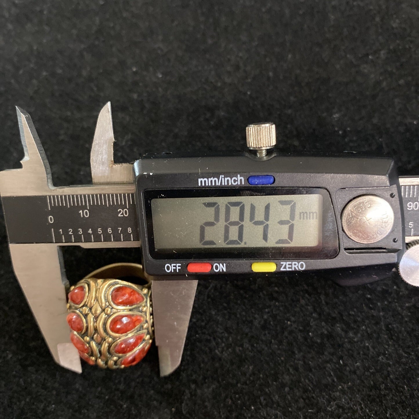 Barse Thailand Bronze Coral Statement Ring Sz. 7.75 With 10 Stones