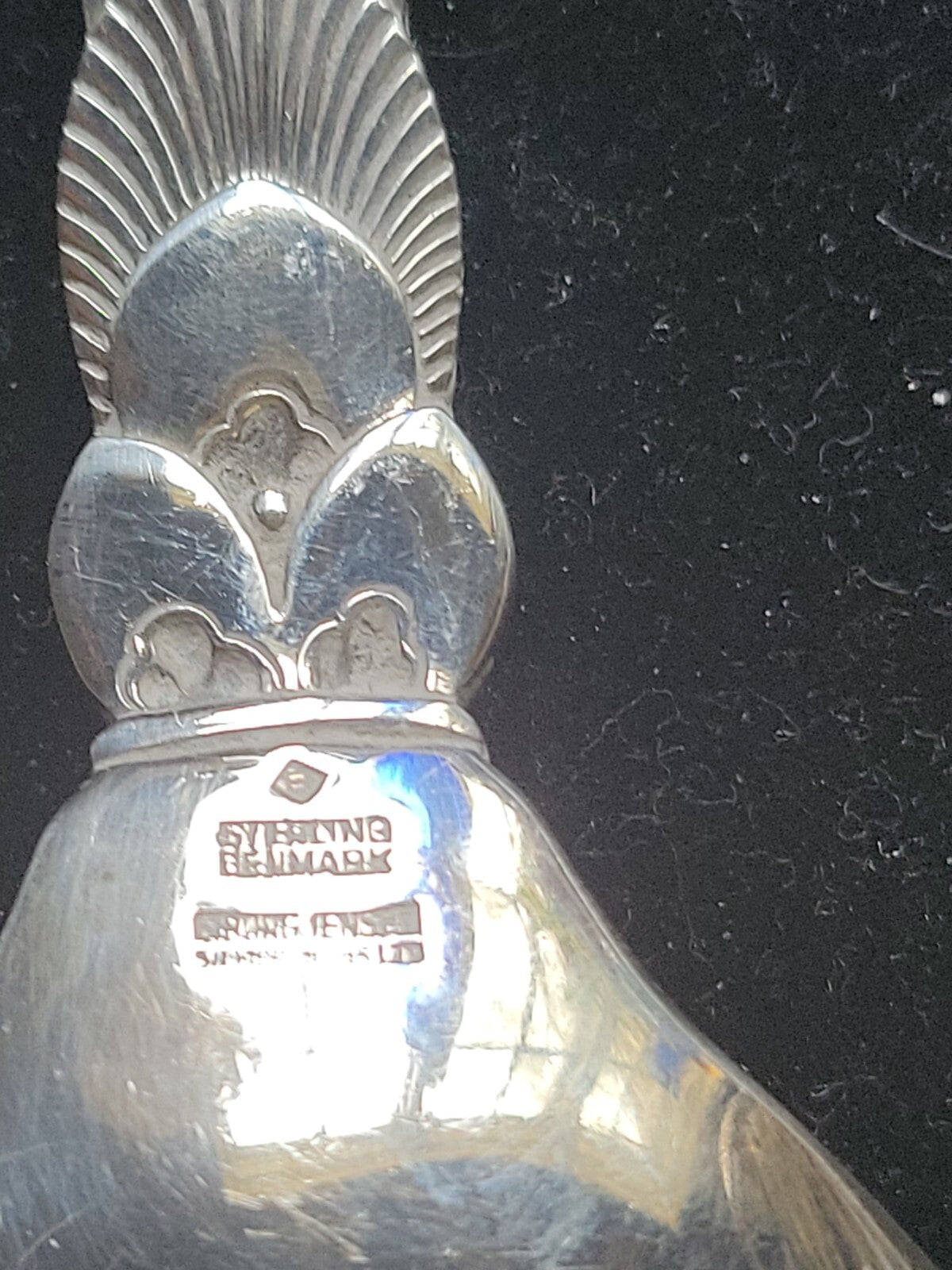 Cactus by Georg Jensen Sterling Silver Salad Serving  9"  Spoon All Sterling NM