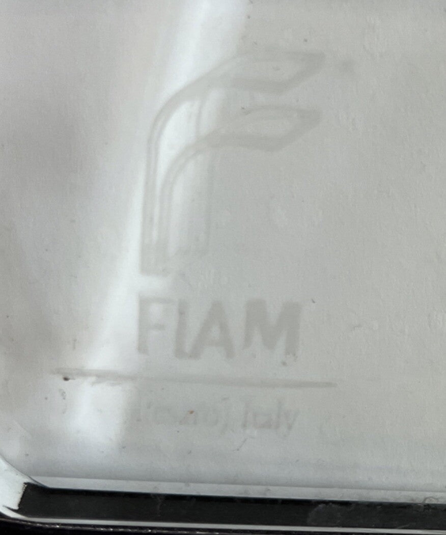 FIAM Italia Curved Glass Sofa Table  1980's By Angelo Cortesi  Post Modern