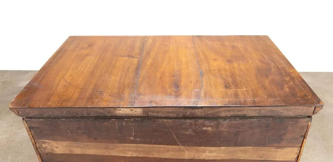 ANTIQUE ENLISH QUEEN ANNE SEAWEED MARQUETRY MAHOGANY CHEST ON STAND