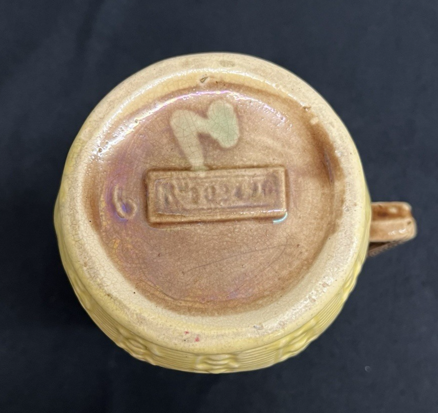 Vintage Majolica Embossed Dogwood Flower Creamer/Jug/Pitcher 5"